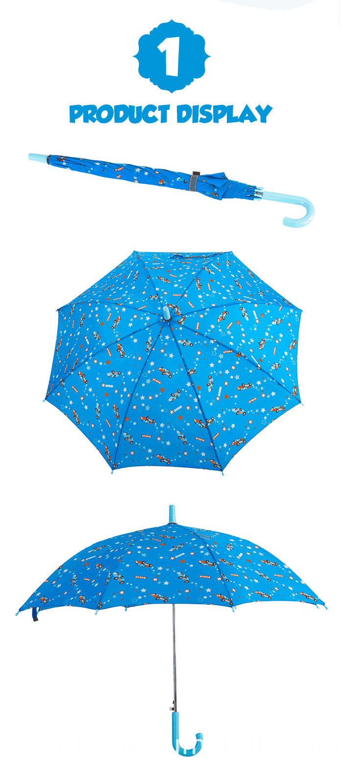 Parapluie Imprimé Auto Ouvert Enfants Printed Auto Open Kids Umbrella